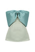 SLEEVE DETAILED BICOLOR MINI DRESS